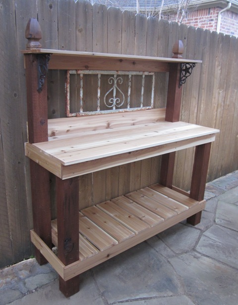 gardening potting bench plans